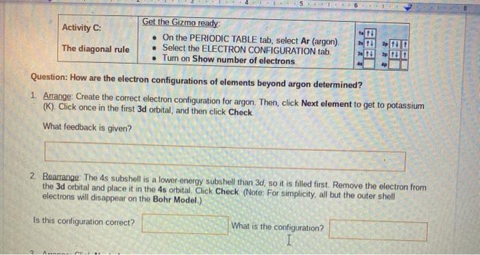 Student exploration electron configuration gizmo answers