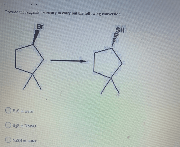 Provide the reagents necessary for the following conversion