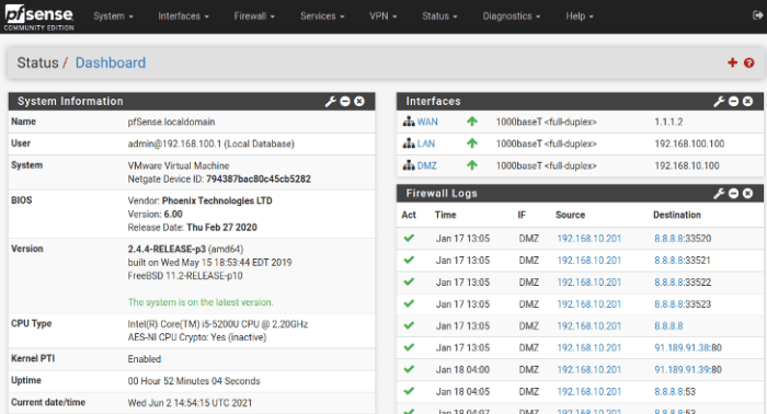 Current version of the firewall software used by global enterprises